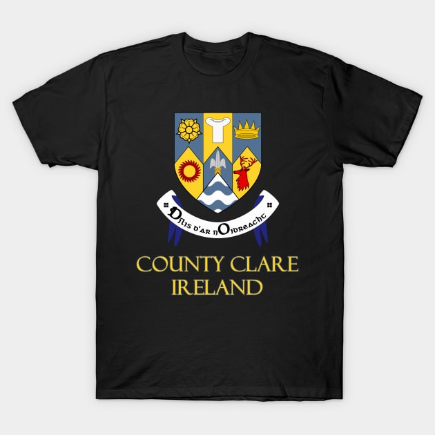 County Clare, Ireland - Coat of Arms T-Shirt by Naves